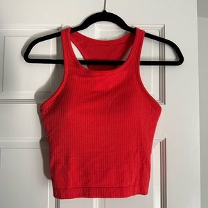 Lululemon Ebb to Street Cropped Racerback Tank Top, Size 6